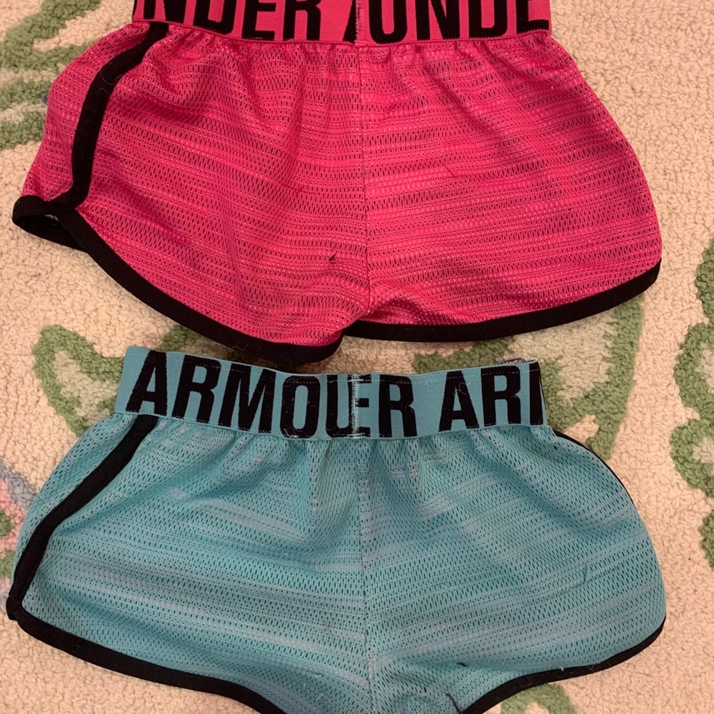 Girls Under Armour shorts 2 pair